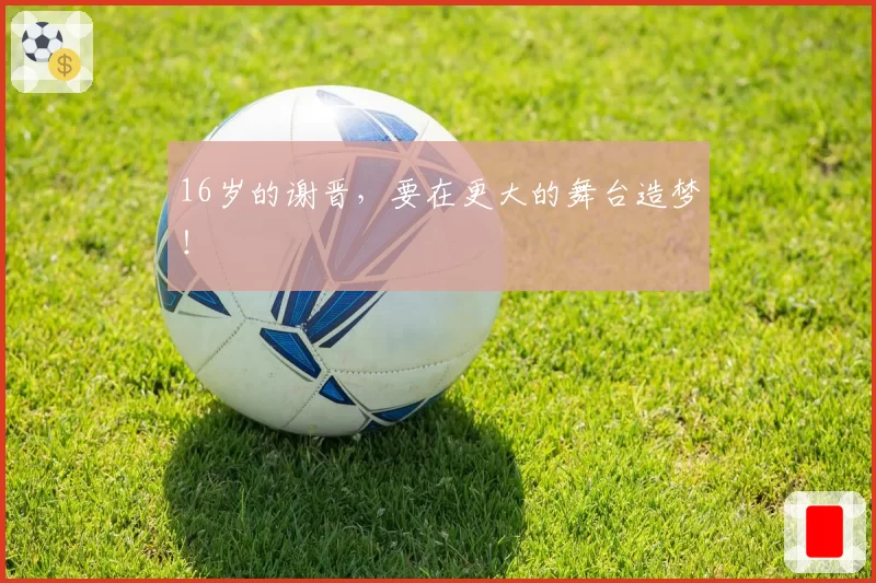 16岁的谢晋，要在更大的舞台造梦！